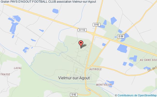 plan association Pays D'agout Football Club Vielmur-sur-Agout