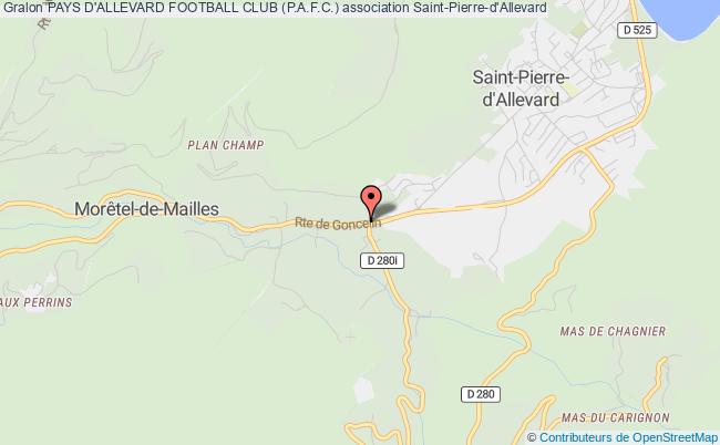 plan association Pays D'allevard Football Club (p.a.f.c.) Saint-Pierre-d'Allevard