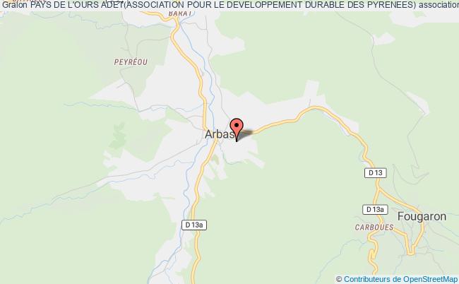 plan association Pays De L'ours Adet(association Pour Le Developpement Durable Des Pyrenees) Arbas