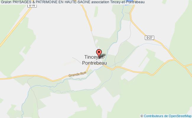 plan association Paysages & Patrimoine En Haute-saone Tincey-et-Pontrebeau