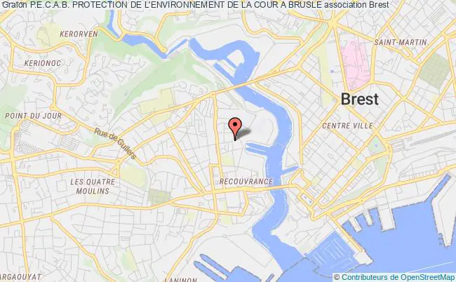 plan association P.e.c.a.b. Protection De L'environnement De La Cour A Brusle Brest