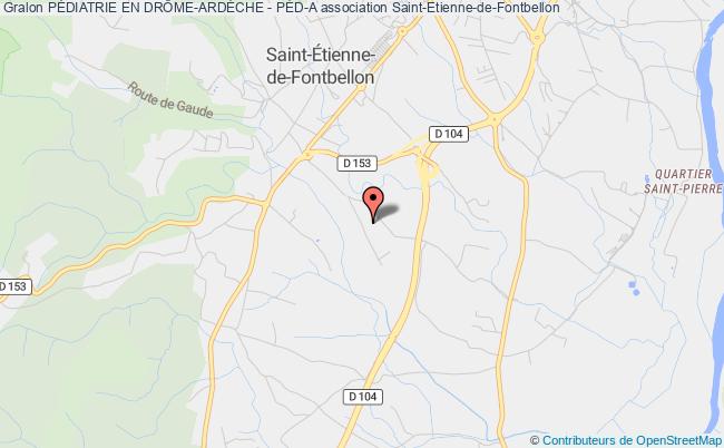 plan association PÉdiatrie En DrÔme-ardÈche - PÉd-a Saint-Étienne-de-Fontbellon