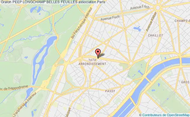 plan association Peep Longchamp Belles Feuilles Paris