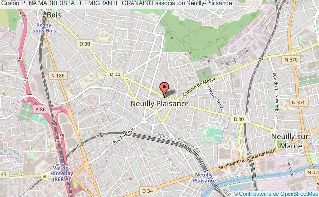 plan association Pena Madridista El Emigrante Granaino Neuilly-Plaisance