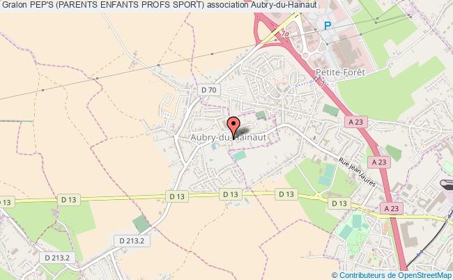 plan association Pep's (parents Enfants Profs Sport) Aubry-du-Hainaut