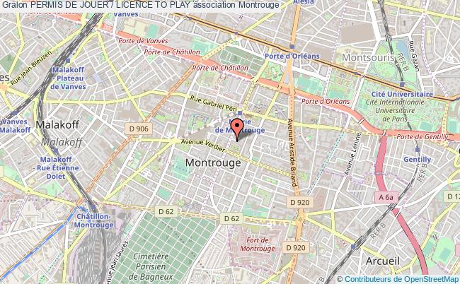 plan association Permis De Jouer / Licence To Play Montrouge