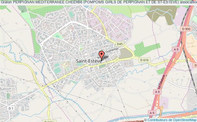 plan association Perpignan Mediterranee Cheer66 (pompoms Girls De Perpignan Et De St-esteve) Saint-Estève