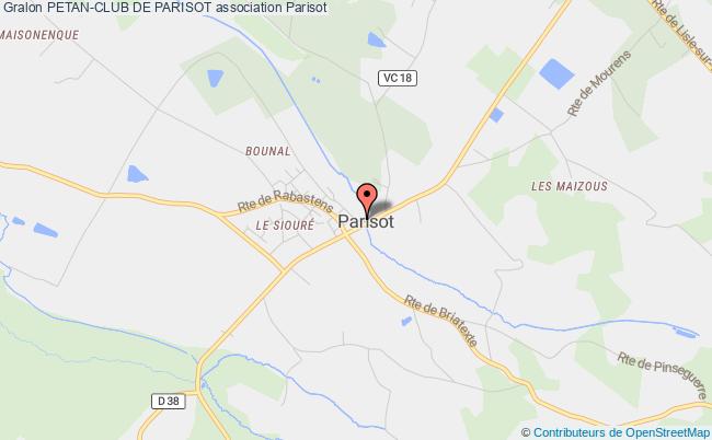 plan association Petan-club De Parisot Parisot