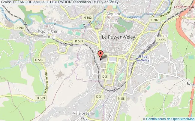 plan association Petanque Amicale Liberation Le    Puy-en-Velay
