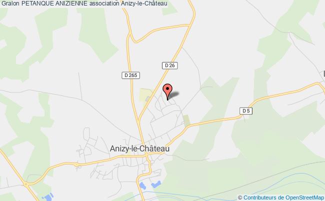 plan association Petanque Anizienne Anizy-le-Château