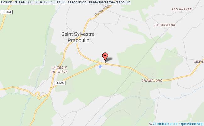 plan association PÉtanque Beauvezetoise Saint-Sylvestre-Pragoulin