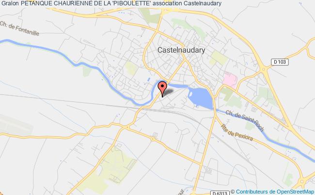 plan association Petanque Chaurienne De La 'piboulette' Castelnaudary