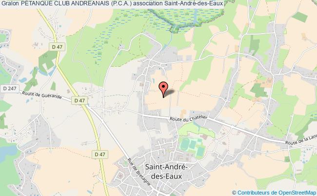 plan association PÉtanque Club Andreanais (p.c.a.) Saint-André-des-Eaux