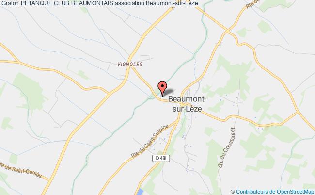 plan association Petanque Club Beaumontais Beaumont-sur-Lèze