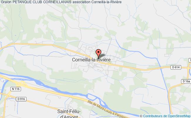 plan association Petanque Club Corneillanais Corneilla-la-Rivière