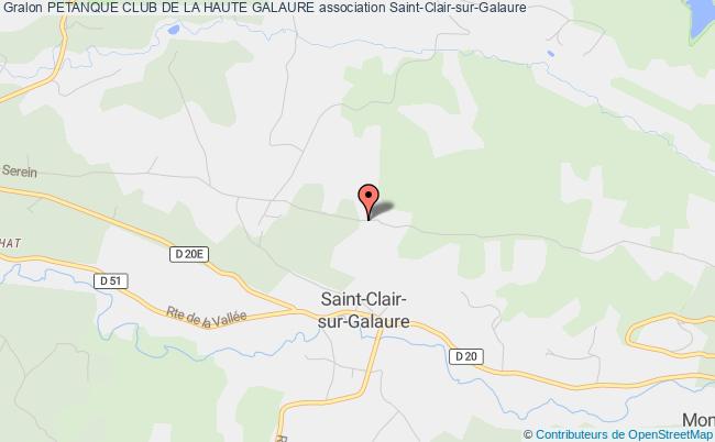 plan association Petanque Club De La Haute Galaure Saint-Clair-sur-Galaure
