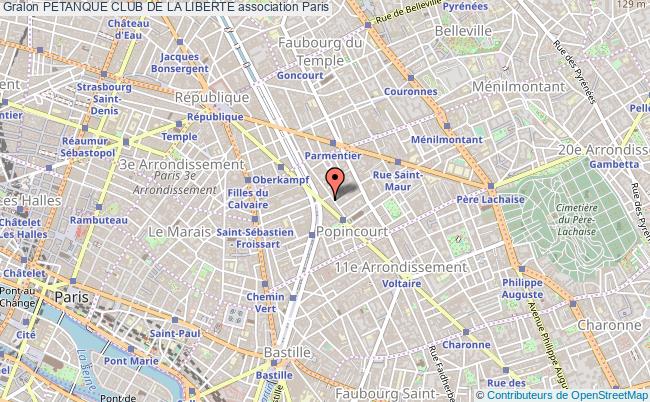 plan association Petanque Club De La Liberte Paris