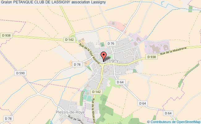 plan association Petanque Club De Lassigny Lassigny