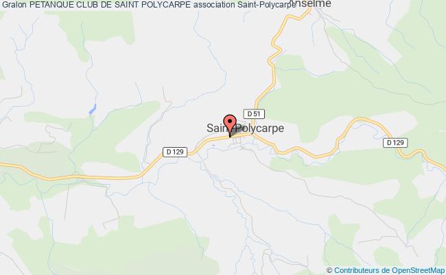 plan association Petanque Club De Saint Polycarpe Saint-Polycarpe