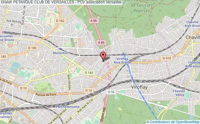 plan association Petanque Club De Versailles - Pcv Versailles