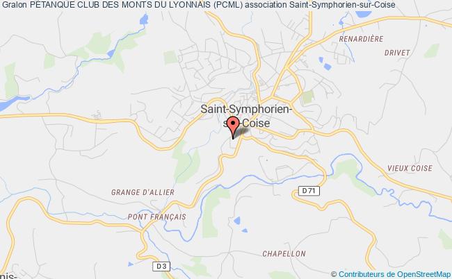 plan association PÉtanque Club Des Monts Du Lyonnais (pcml) Saint-Symphorien-sur-Coise