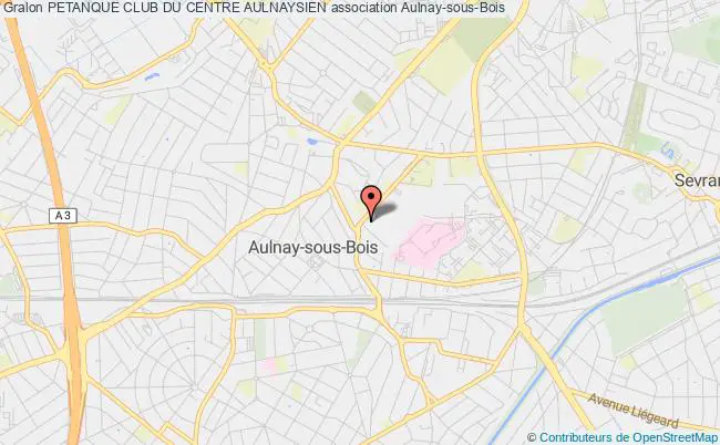 plan association Petanque Club Du Centre Aulnaysien Aulnay-sous-Bois