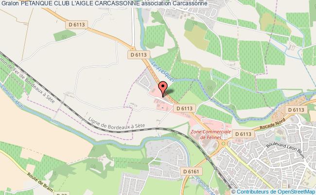 plan association Petanque Club L'aigle Carcassonne Carcassonne