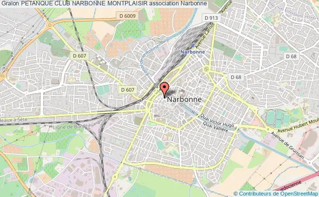 plan association Petanque Club Narbonne Montplaisir Narbonne