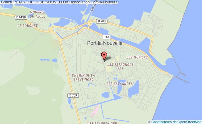 plan association Petanque Club Nouvellois Port-la-Nouvelle