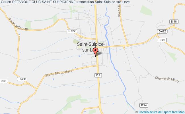 plan association Petanque Club Saint Sulpicienne Saint-Sulpice-sur-Lèze