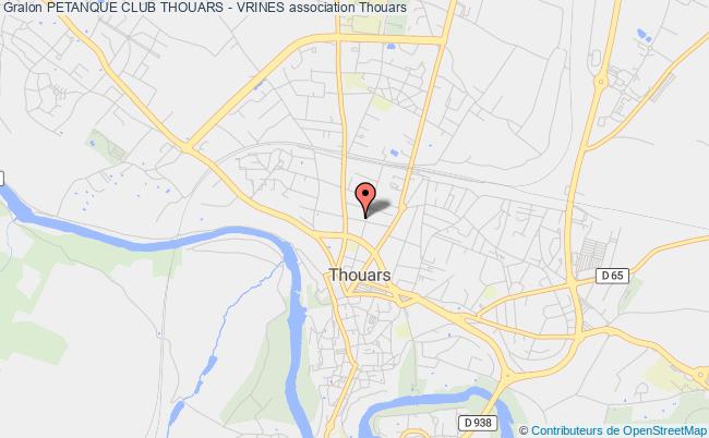 plan association Petanque Club Thouars - Vrines Thouars