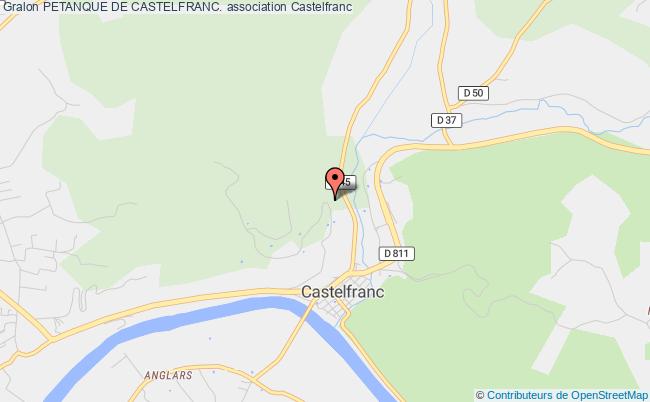 plan association Petanque De Castelfranc. Castelfranc