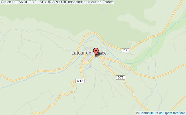 plan association PÉtanque De Latour Sportif Latour-de-France
