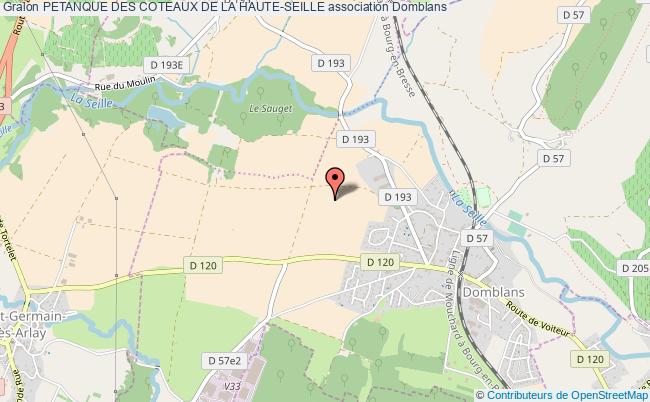 plan association Petanque Des Coteaux De La Haute-seille Domblans
