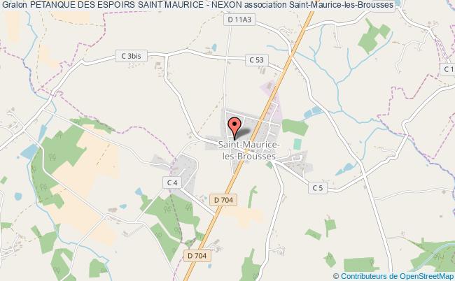 plan association Petanque Des Espoirs Saint Maurice - Nexon Saint-Maurice-les-Brousses