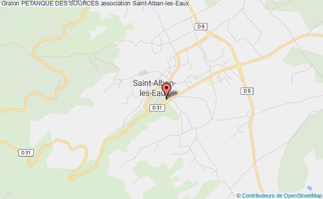 plan association Petanque Des Sources Saint-Alban-les-Eaux