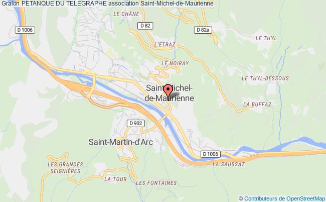 plan association Petanque Du Telegraphe Saint-Michel-de-Maurienne