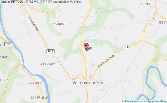 plan association Petanque Du Val De Fier Vallières
