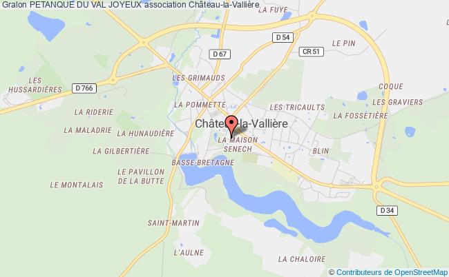 plan association Petanque Du Val Joyeux Château-la-Vallière