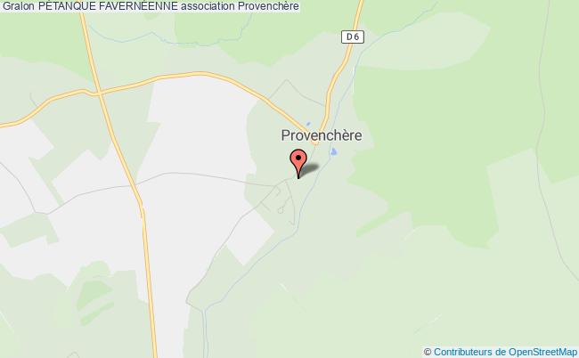plan association PÉtanque FavernÉenne Provenchère