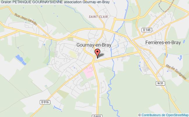 plan association Petanque Gournaysienne Gournay-en-Bray