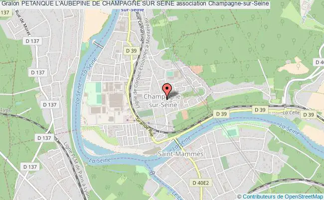plan association Petanque L'aubepine De Champagne Sur Seine Champagne-sur-Seine