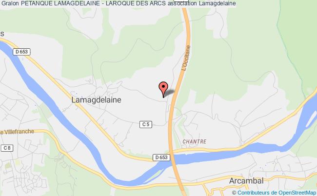 plan association Petanque Lamagdelaine - Laroque Des Arcs Lamagdelaine