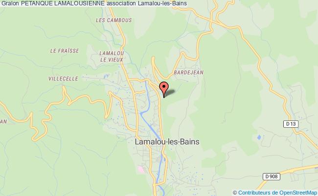 plan association Petanque Lamalousienne Lamalou-les-Bains