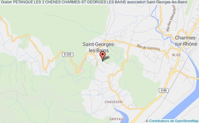 plan association Petanque Les 2 Chenes Charmes-st Georges Les Bains Saint-Georges-les-Bains