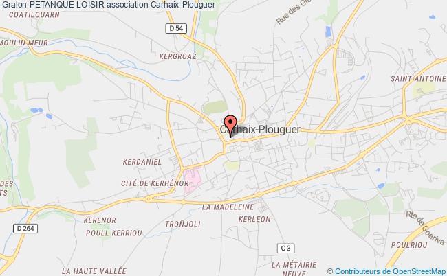 plan association Petanque Loisir Carhaix-Plouguer