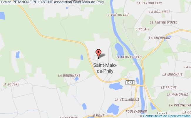 plan association PÉtanque Philystine Saint-Malo-de-Phily