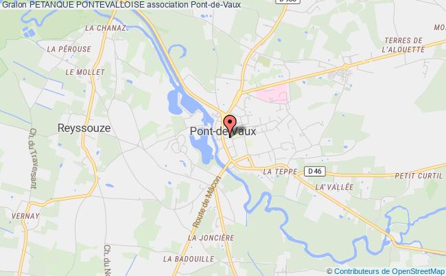 plan association Petanque Pontevalloise Pont-de-Vaux
