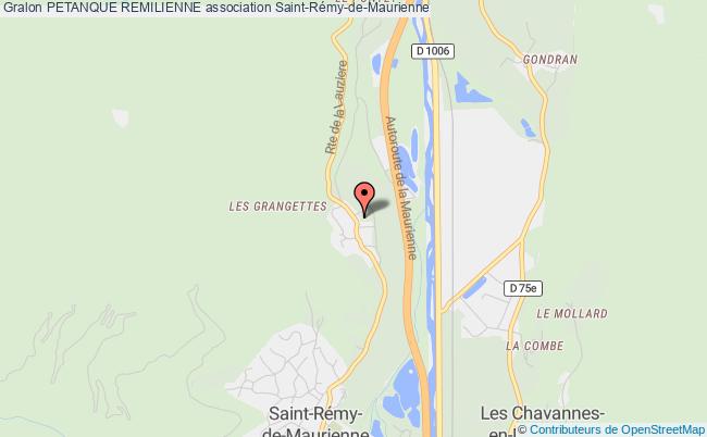 plan association Petanque Remilienne Saint-Rémy-de-Maurienne