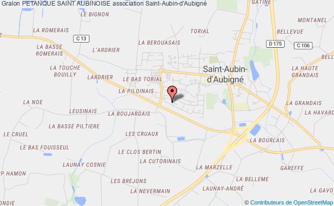 plan association Petanque Saint Aubinoise Saint-Aubin-d'Aubigné